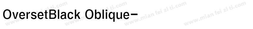 OversetBlack Oblique字体转换